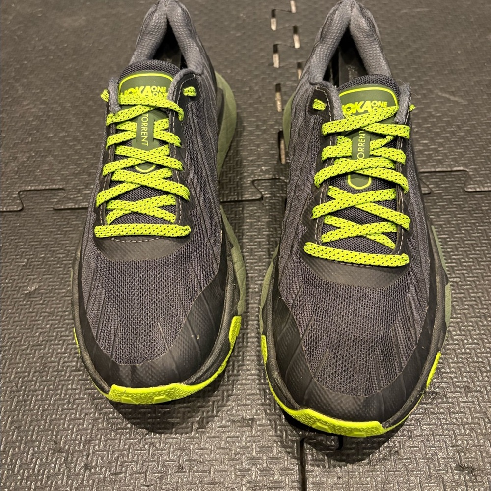 Hoka One One Torrent Trail Running Shoes Men's 8.5 Black/Green